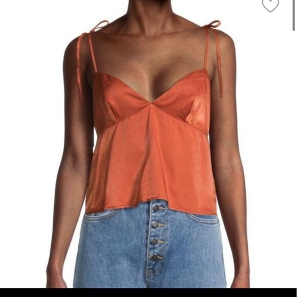 Weworewhat Viscose Sateen Cami in Clay - Picture 1 of 10